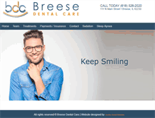 Tablet Screenshot of breesedentalcare.com